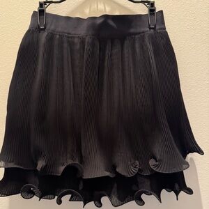 Milly Black Ruffled Mini Skirt